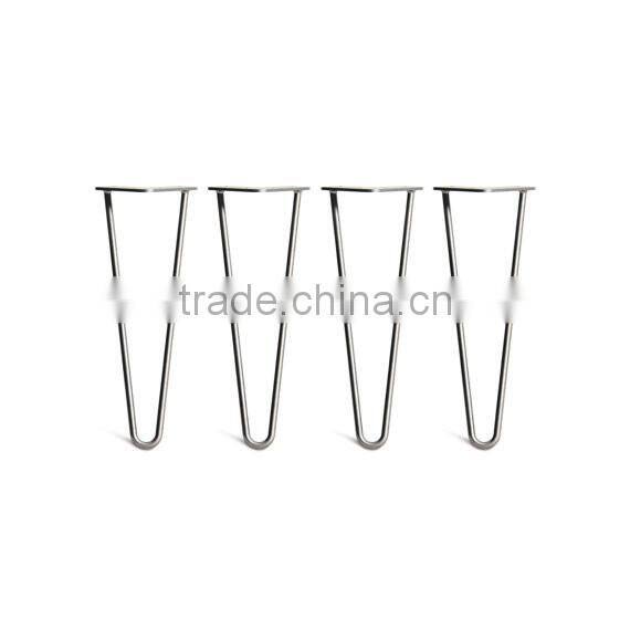 18 inch 3 rod Custom color metal hairpin table legs for outdoor furniture