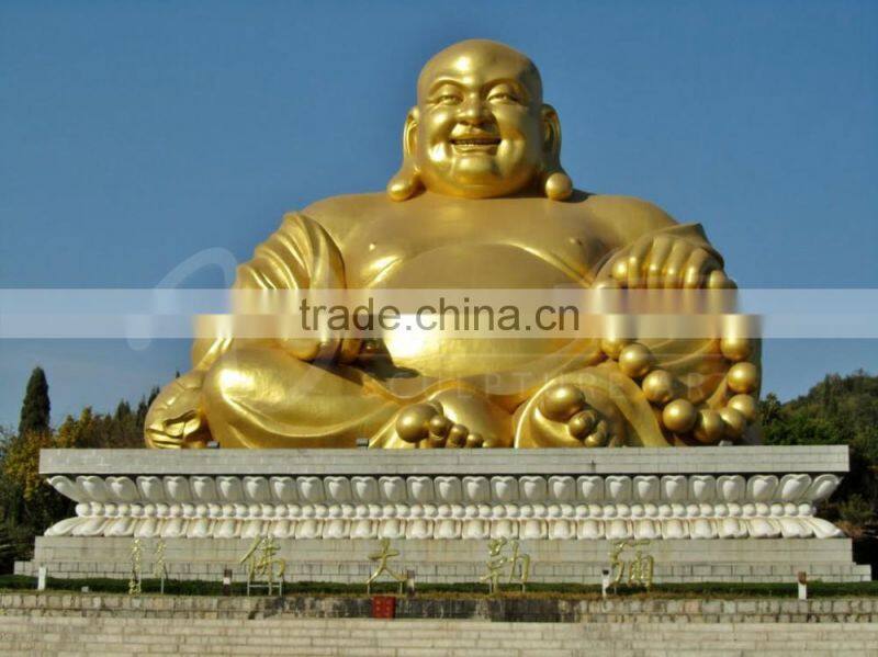 outdoor decoration buddhism bronze large laughing buddha statues