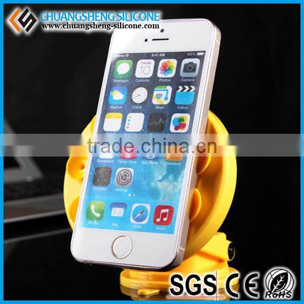 360 degrees rotation cellphone chuck bracket stand retail secure