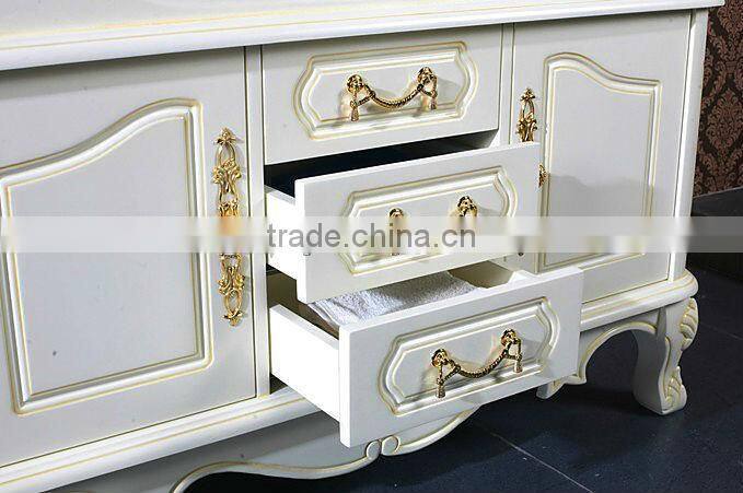 Bisini French Style Mirror Cabinets,White Color Vanities For Bathroom,Vintage Wood Bathroom Furniture Cabinets(BF08-4075)
