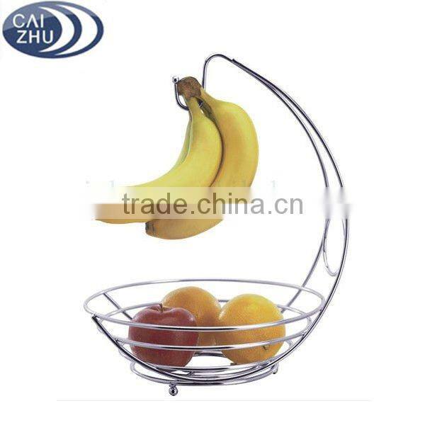Metal Fruit display Basket with Banana Hook