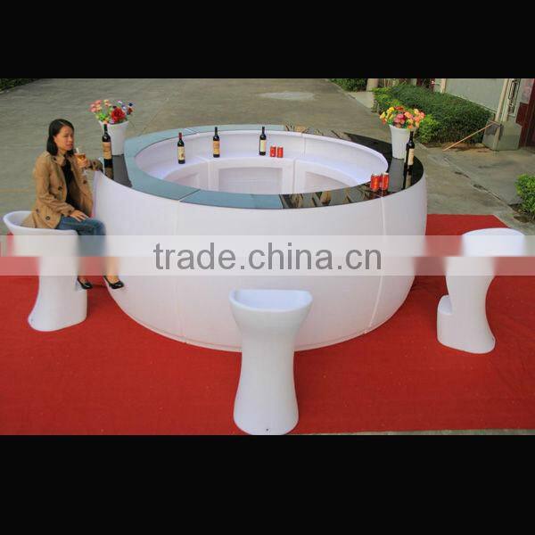 Led glowing high bar table,illuminated led bar table,illuminated lounge LED table