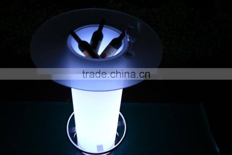 LED furniture led bar table with ice bucket and remote controller