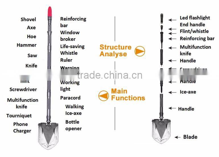 China professional functions hand tool Garden Tool Steel Shovel