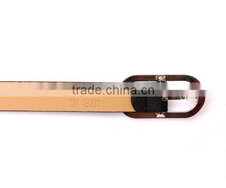 Wholesale fashion chain decorated sex women lady thin PU waist belt