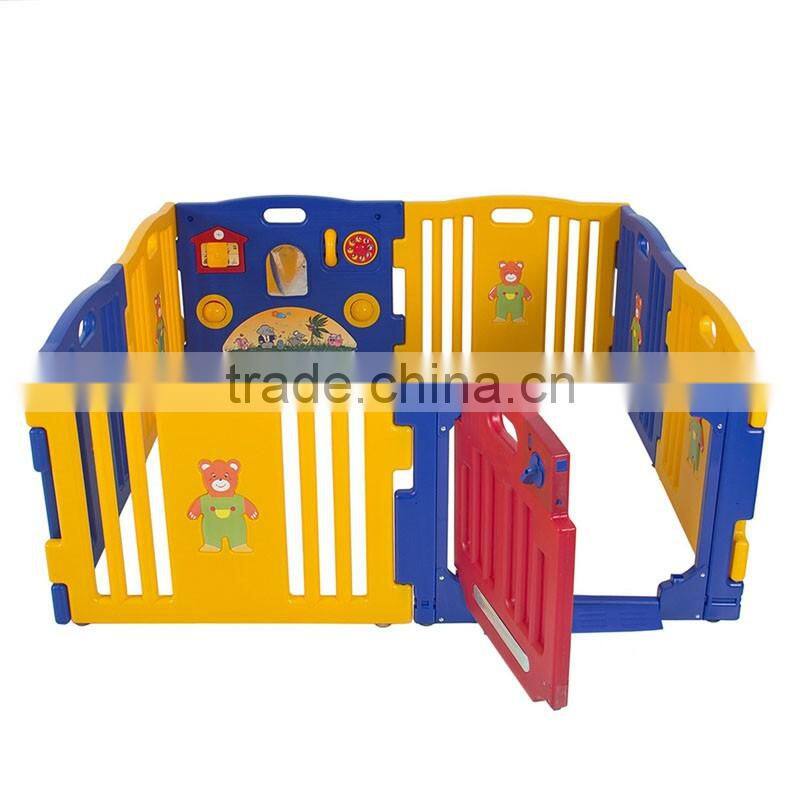 Hot selling plastic fence panel large adjustable playpen baby 2016
