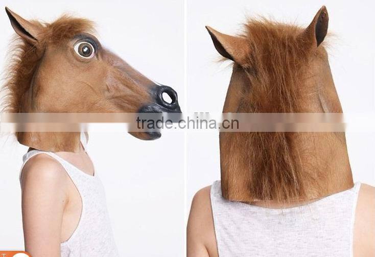 Vinyl Cosplay Animal Horse Head Masquerade Mask