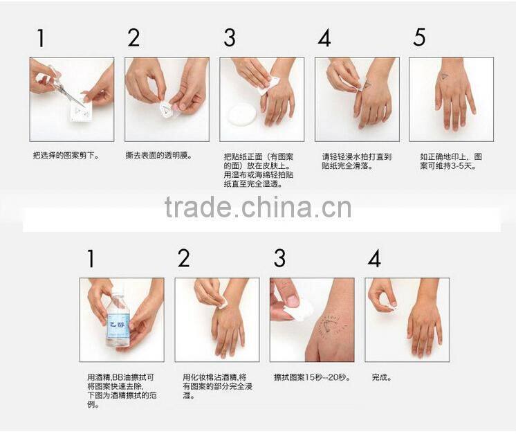 Wholesale Custom Fluorescence tattoo sticker Bar Temporary tattoo sticker