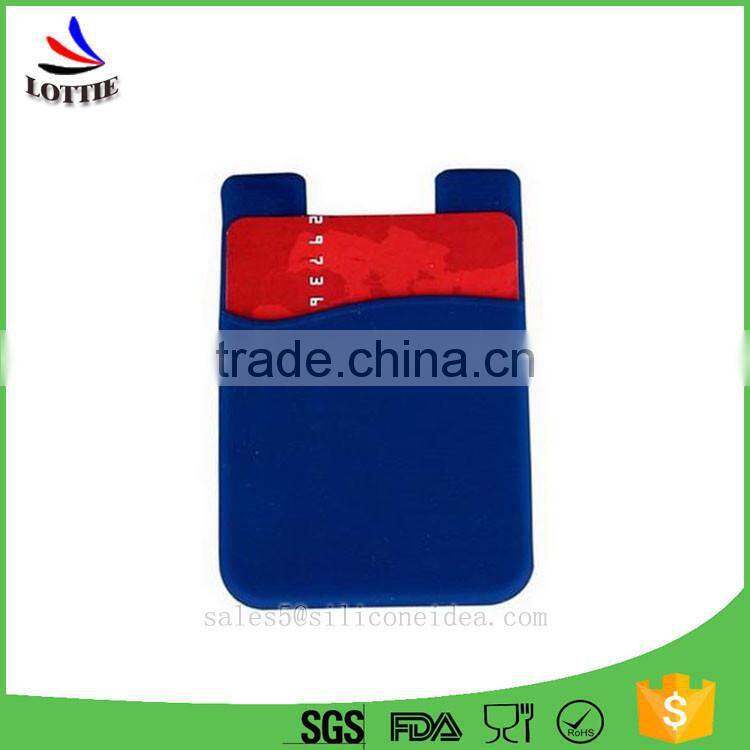 universal Silicone Smart Wallet Mobile Card Holder Durable Soft Silicone sticky mobile phone case card holder