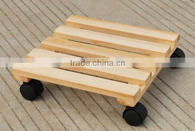 wooden flower moving dolly wood pallet cart