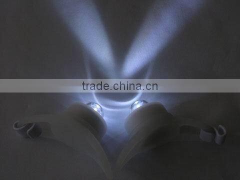 White Bicycle Headlight Silicone Bike Light For Safety Travel