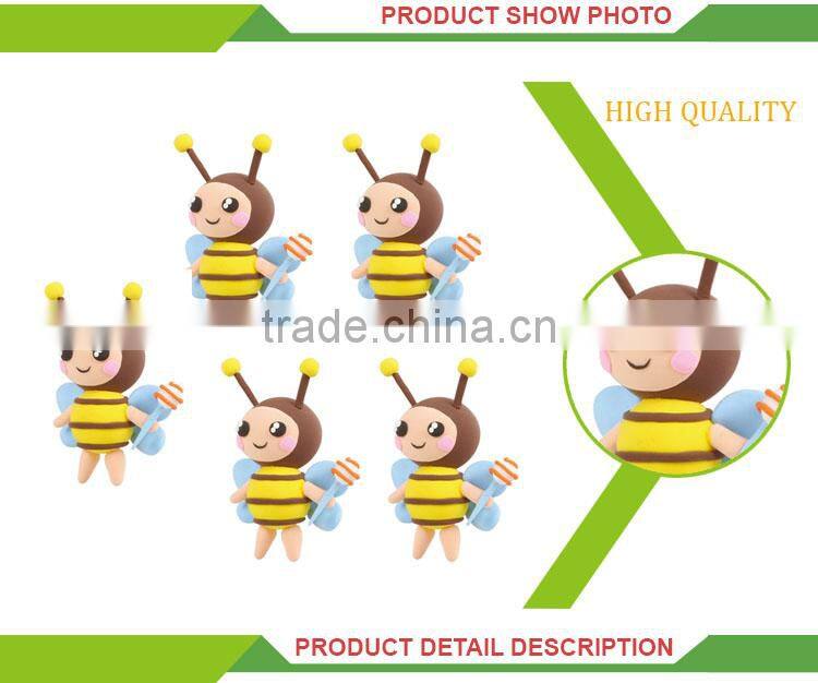 Kids diy handmade magic clay doll honey bee toys