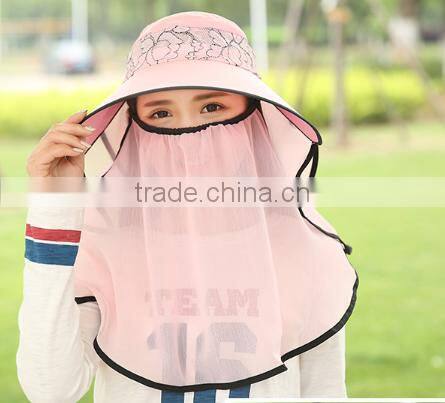 korean edition sun hat hat female summer lace protection of neck neck eaves sunscreen caps ms outdoor cycling caps