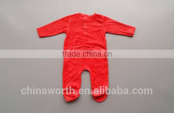 customized cheap baby girl romper oem baby velvet romper