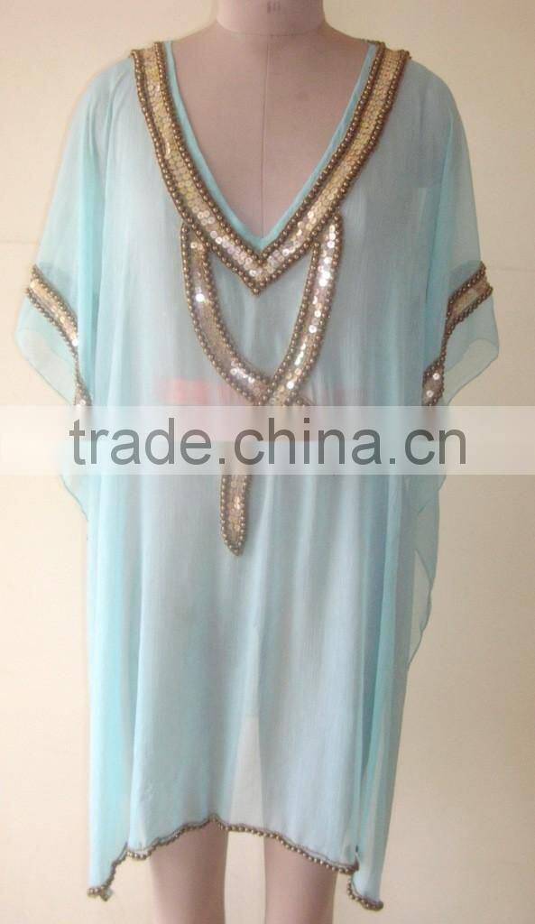 beach kaftan with sequence