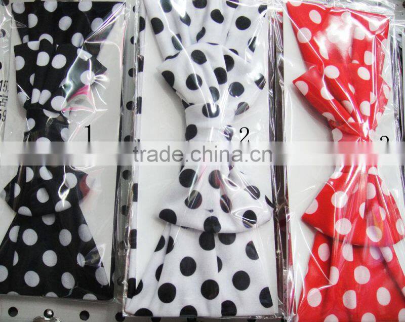Fashion new Hot jersey designer cotton checked hairband