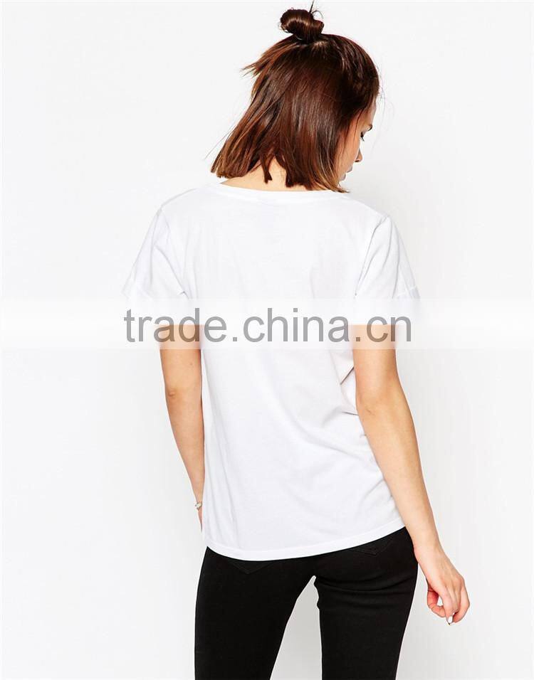 2015 best selling white v neck yoga t shirt.