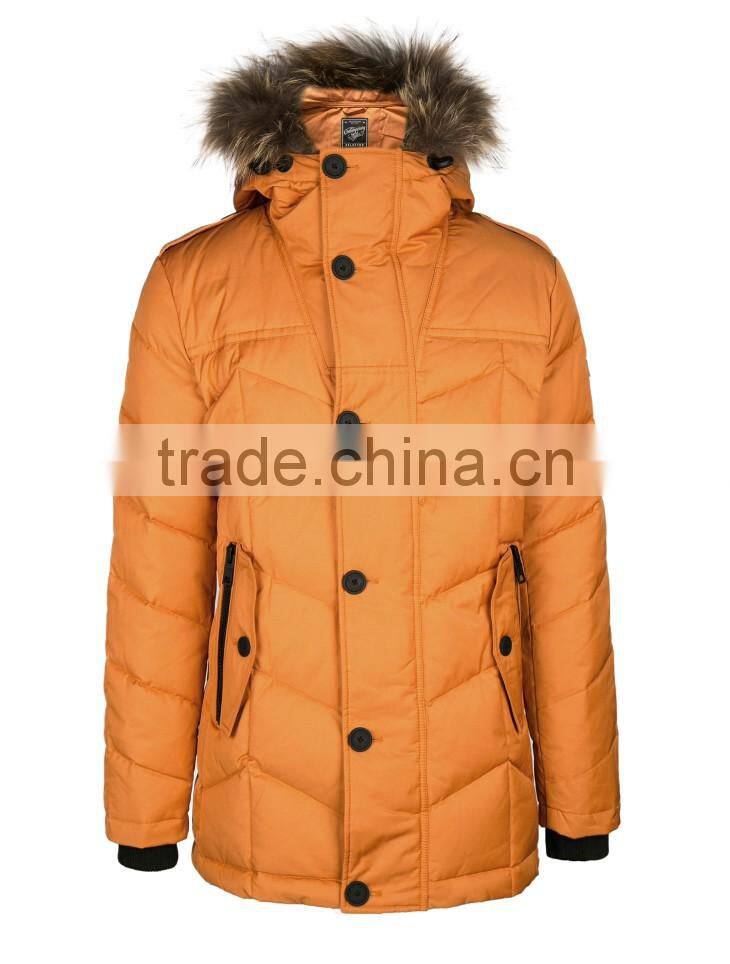 Zipper Double Layer Front Men's Business Quilting Padding Jacket For Winters