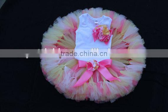 Fashion Baby Girls Party Wear Fluffy TuTu Sets Colorful Tulle TuTu Pettiskirts