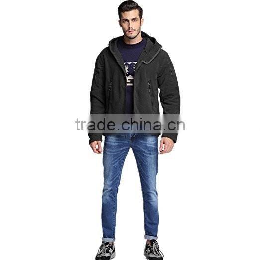 full zipper custom brand logo micro polar fleece hoodie