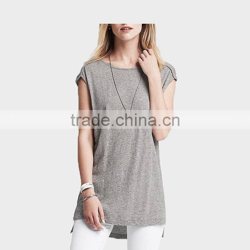Women Wear Ladies T-shirt Irregular Long Tshirt