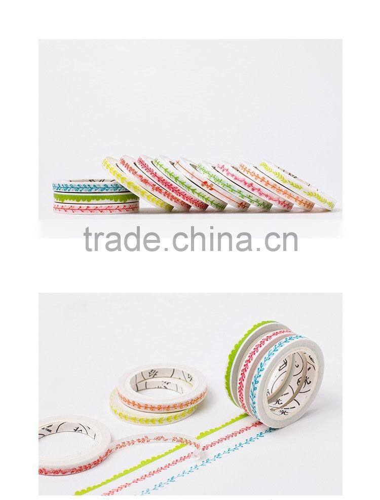 5mm*8m Japan washi tape customizable thin type adhesive paper tape planner accessories