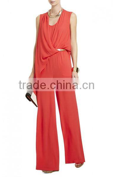 One Piece Sleeveless Long Pants Design For Women's Jumpsuit
