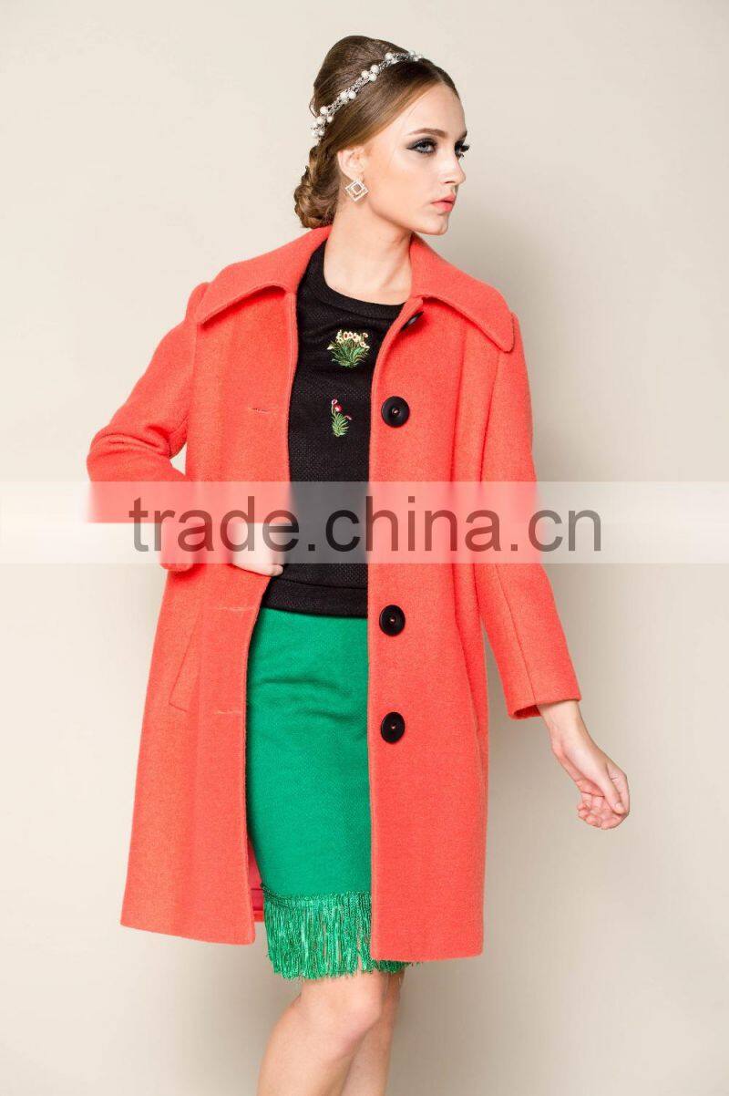 high fashion winter plain luxury elegant women long coat turkey, women model coat