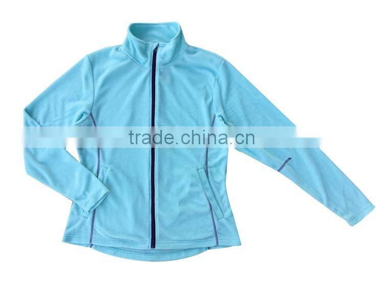 Womens custom joggers knitted wear cheap polar jersey fleece jacket