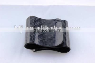 Men's Classic Double Sided Carbon Fiber Money Clip RFID blocking money clip