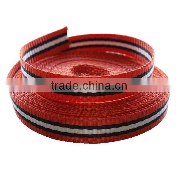 Narrow stripe fabric webbing