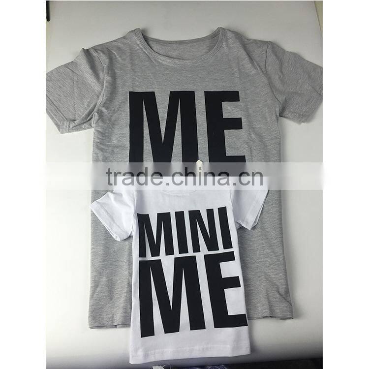 2017 Summer Printing Short Sleeve Baby T-shirt Father and Son Casual Family Clothes