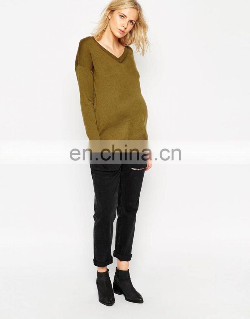 Knit Wear Middle Age Women Maternity Tops