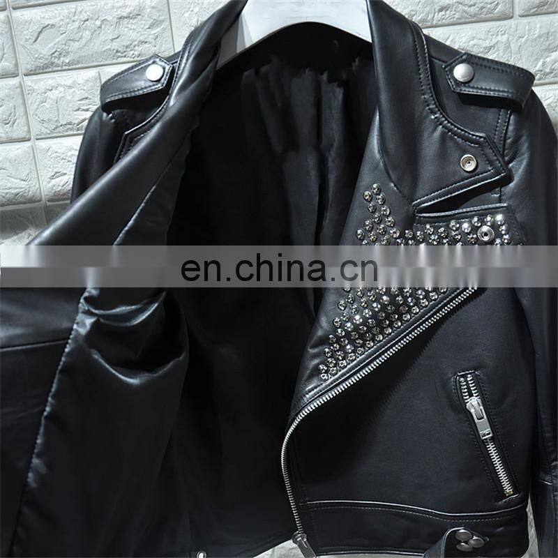 Wholesale Real Leather Jacket High End Fashion Women Harley Leather Jacket Italy Leather Jackets