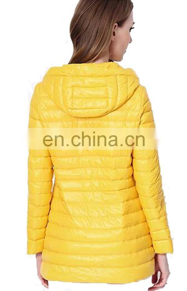 oem logo printed women winter outwear down jacket in nylon