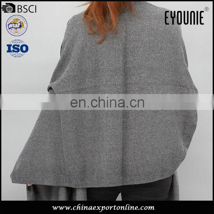 Custom Wholsale in stock ladies grey soft long cotton shawl