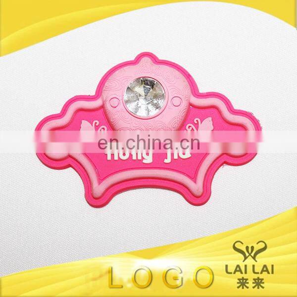 Guangzhou factory high quality custom rubber luggage tag rubber logo patches