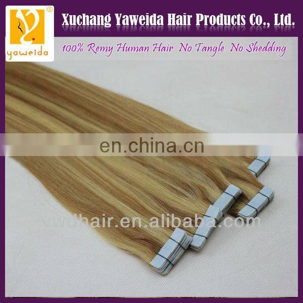 two color virgin brazilian hair weave tape hair extensions pu skin weft