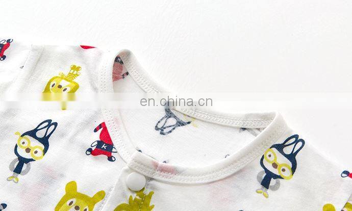 2018 Fashion Organic Baby Body Suit Children's Short Sleeve Toddlers Rompers