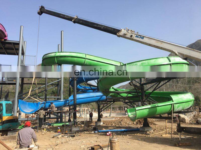 Water Play Equipment Fiberglass Water Slide for Sale Aqua Park