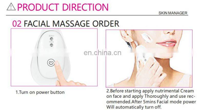 Ready to ship mini Skin clinic Lifting Face Iron Microcurrent Wrinkles beauty Device with fast delivery