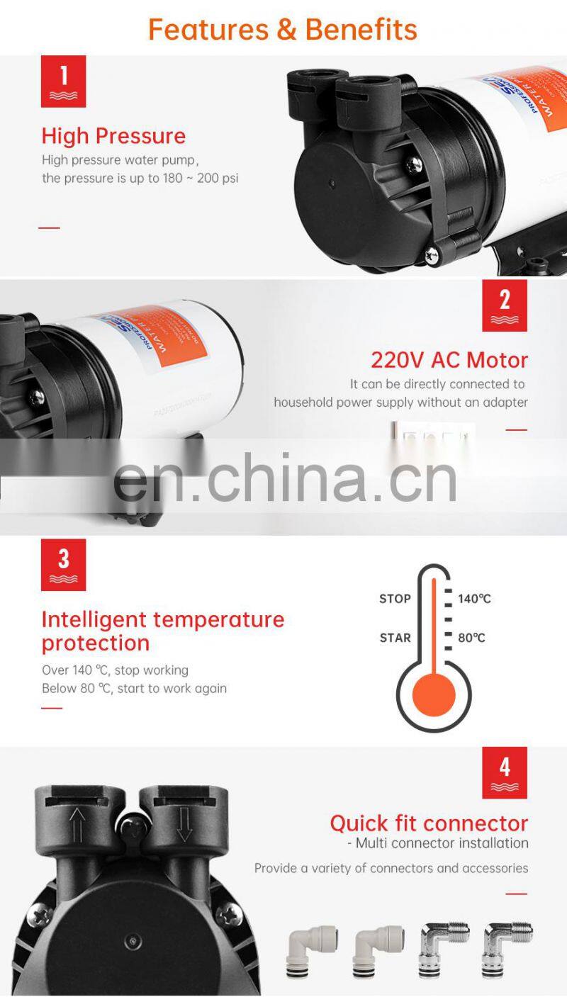 SEAFLO New 220v High Pressure Washer High Suction Coffee Machine Syrup ac water Pump