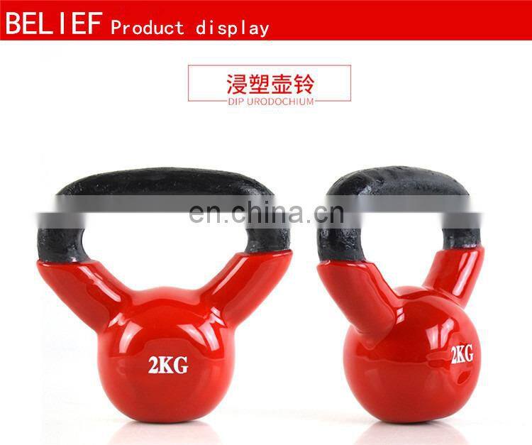 Factory wholesale colored vinyl rubber coated kettlebell