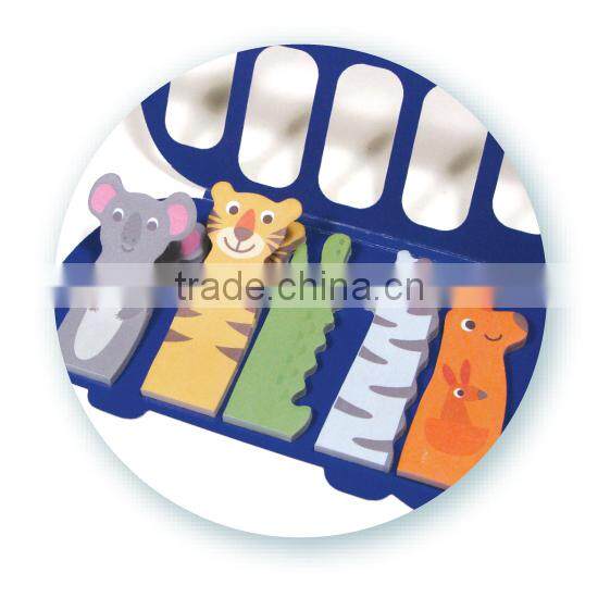 Bird & Animal on the Plane Die cut shape Note set Notepad Sticky memo pad