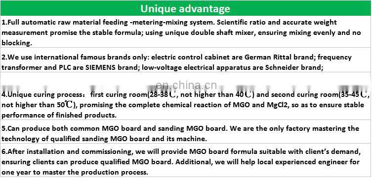 mgo board making machine with advanced processing/modern construction lightweight mgo board production line
