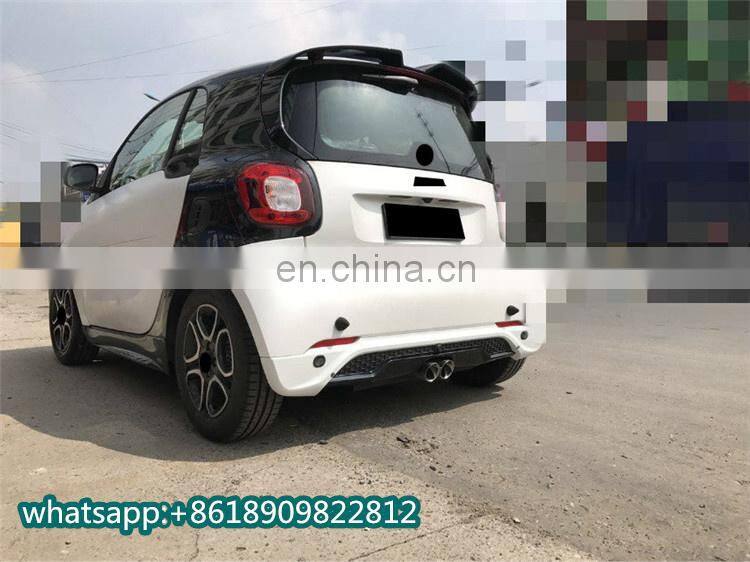 Smart body kit fit for Smart b style body kit front lip side skirt rear diffuser spoiler and exhaust auto upgrad body kit