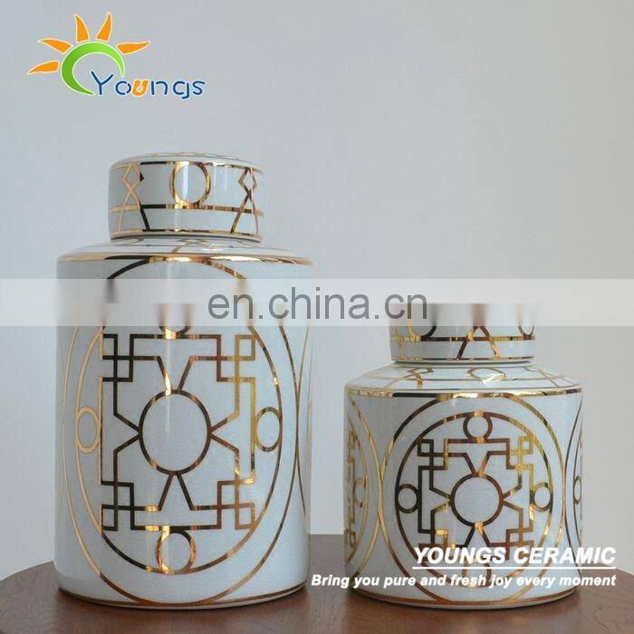 Retail beautiful home decorative porcelain ceramic storage jars