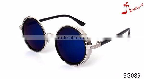 hot selling unisex fashion retro classic metal frame small round sunglasses eyewear
