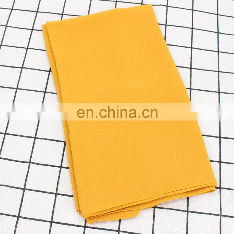 175*75cm Pearl Chiffon Scarf Pure Color Long Scarf Hijab Pure Color Shawl Malay Turban