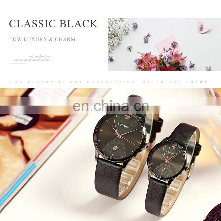 LONGBO 7315 Unisex Men Women Cheap Simple Watches Analog Quartz Leather Strap Couple Wrist Watch